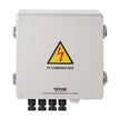 VEVOR Solar PV Combiner Box 4 String 10A for Solar Panel System ABS Case IP65