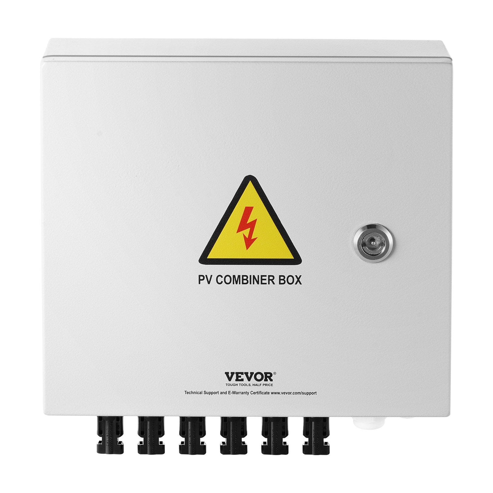VEVOR Solar PV Combiner Box 6 String 10A for Solar Panel System Steel Case IP65