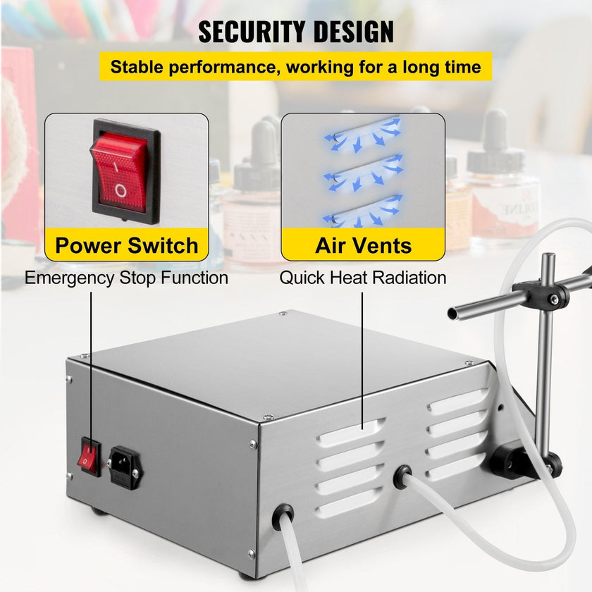 VEVOR Liquid Filling Machine Digital Control Pump Filling Machine GFK160 Bottle Filling Machine 2-3500ml Digital Filling