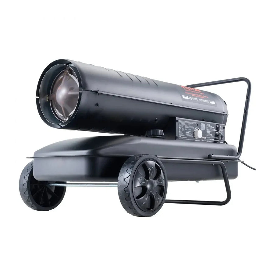 VEVOR Kerosene Forced Air Heater, 175,000 BTU Portable Torpedo Diesel Space Heater with Thermostat, 13.2 Gal Tank, Energy-Efficient for Workshop & Industry