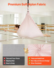 VEVOR Aerial Yoga Hammock, 300 lbs Load Aerial Silk, Yoga Swing with Nylon Fabric, PE Zipper Bag for Parent-Child Interaction, Strengthen Muscles & Improve Practice, Hammock and Swing Combo