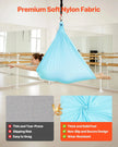 VEVOR Aerial Yoga Hammock, Maximum 300 lbs Load Aerial Silk, Yoga Swing with Nylon Fabric, Daisy Rope, PE Zipper Bag, Gymnastics Swings Suitable for Men and Women, Dual-Function Hammock & Swing