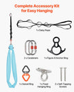 VEVOR Aerial Yoga Hammock, Maximum 300 lbs Load Aerial Silk, Yoga Swing with Nylon Fabric, Daisy Rope, PE Zipper Bag, Gymnastics Swings Suitable for Men and Women, Dual-Function Hammock & Swing