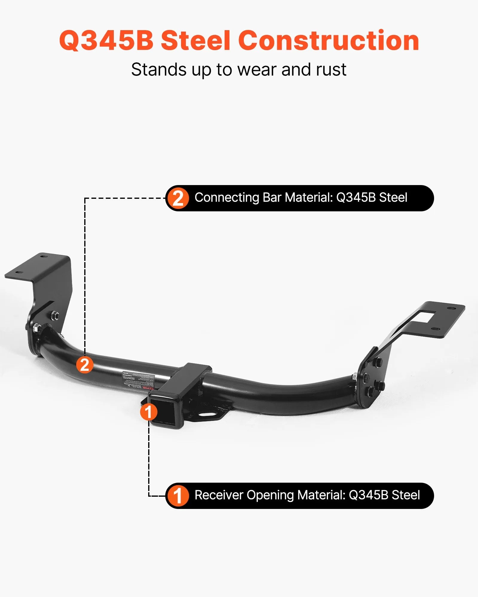 VEVOR Class 3 Trailer Hitch Tow Hitch with 2