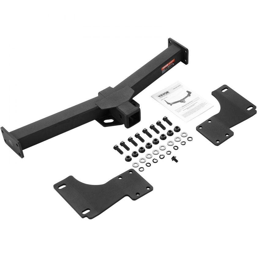 VEVOR Class 3 Trailer Hitch, 2-Inch Receiver, Q455B Steel Tube Frame, Compatible with 2011-2022 Jeep Grand Cherokee, Multi-Fit Hitch to Receive Ball Mount, Cargo Carrier, Bike Rack, Tow Hook, Black