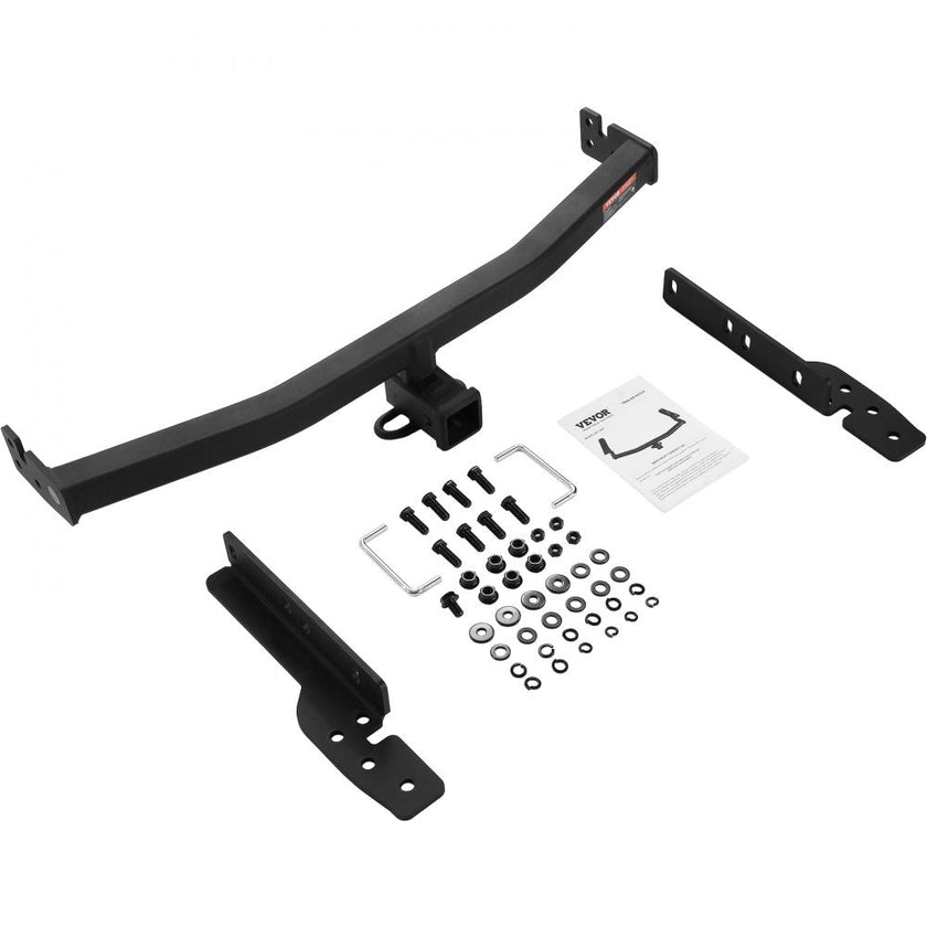 VEVOR Class 3 Trailer Hitch, 2-Inch Receiver, Q455B Steel Tube Frame, Compatible with 2020-2023 Toyota Highlander, Multi-Fit Hitch to Receive Ball Mount, Cargo Carrier, Bike Rack, and Tow Hook, Black