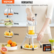 VEVOR Commercial Vegetable Fruit Chopper, Stainless Steel French Fry Cutter with 4 Blades 1/4