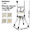 VEVOR Commercial Vegetable Fruit Chopper, Stainless Steel French Fry Cutter with 4 Blades 1/4