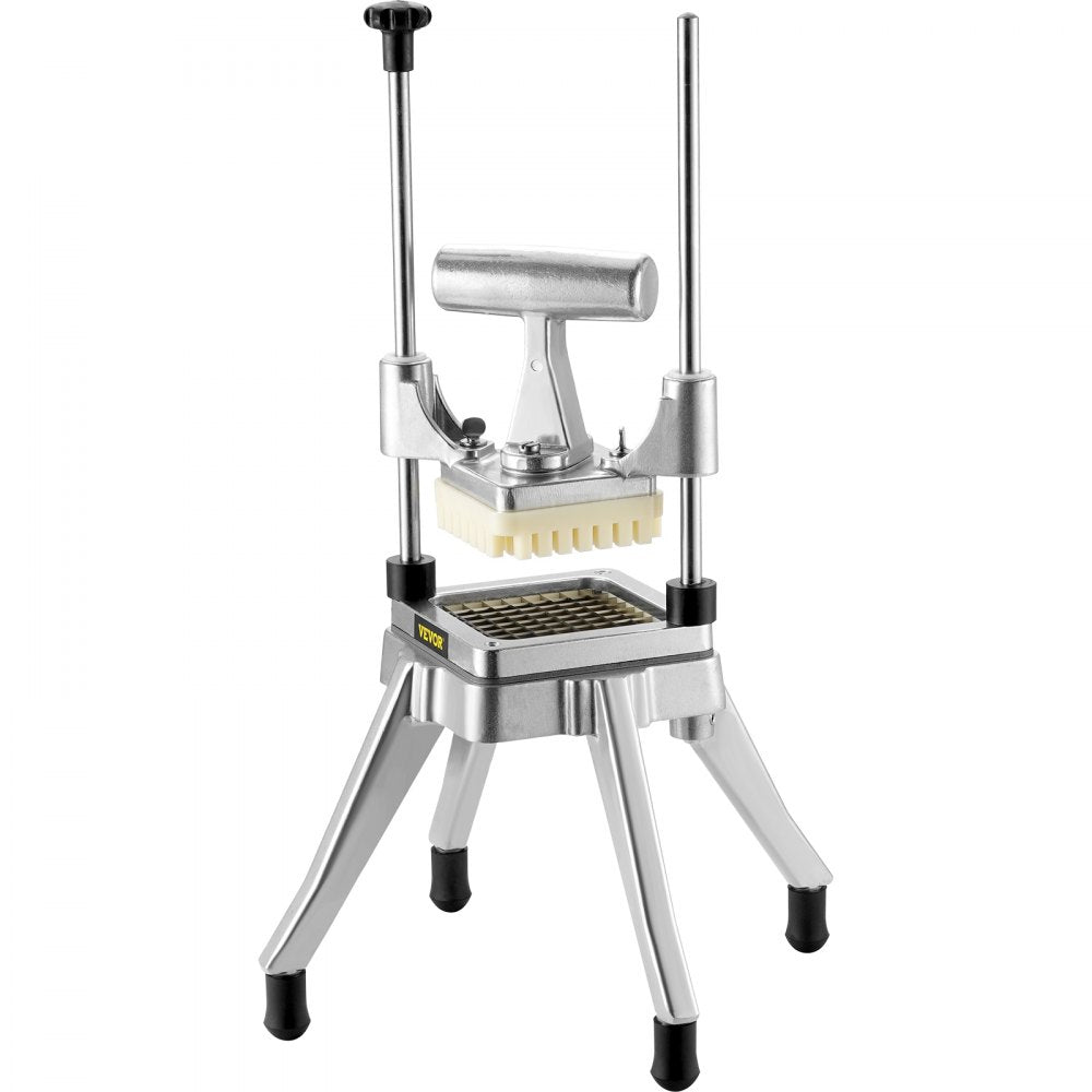 VEVOR Commercial Vegetable Fruit Chopper, Stainless Steel French Fry Cutter with 4 Blades 1/4