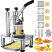 VEVOR Commercial French Fry Cutter with 4 Replacement Blades, 1/4? & 3/8? Blade Easy Dicer Chopper, 6-wedge Slicer & 6-wedge Apple Corer, Lemon Potato Cutter for French Fries with Tray and Handle