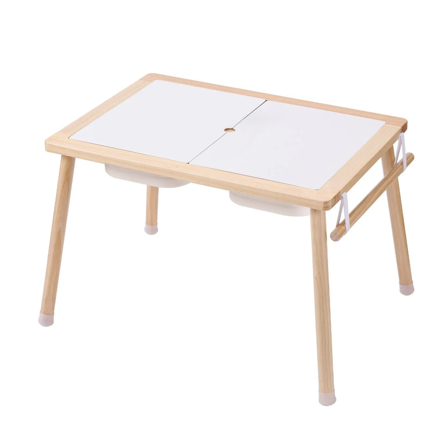 VEVOR Kids Sensory Table Sand Water Play Table with 1 Paper Roll 3 Storage Bins