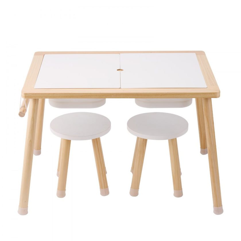 VEVOR Kids Sensory Table & Chair Set Sand Water Play Table with 2 Storage Bins