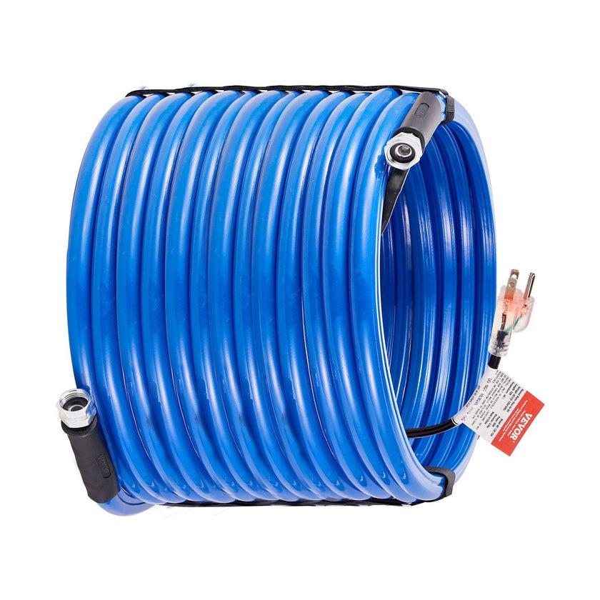 VEVOR 100ft Heated Water Hose for RV, Heated Drinking Water Hose Antifreeze to -45°F, Automatic Self-regulating, 5/8