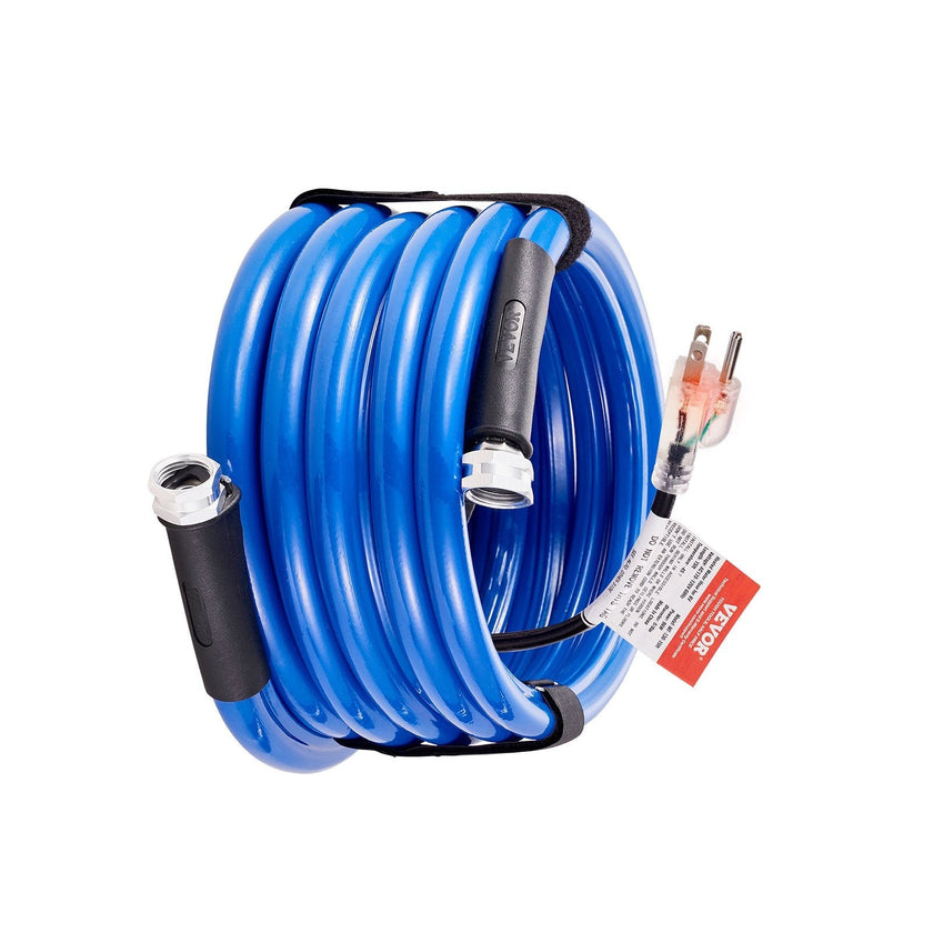 VEVOR 15ft Heated Water Hose for RV, Heated Drinking Water Hose Antifreeze to -45°F, Automatic Self-regulating, 5/8