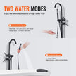 VEVOR Freestanding Bathtub Faucet, Floor Mount, Freestanding Tub Filler, Shower Mixer Taps, Two Water Modes, 360° Swivel Spout, for Bathing & Showering Pet Bathing Cleaning Drains Toilet Flushing