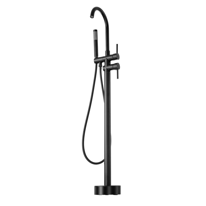 VEVOR Freestanding Bathtub Faucet, Floor Mount, Freestanding Tub Filler, Shower Mixer Taps, Two Water Modes, 360° Swivel Spout, for Bathing & Showering Pet Bathing Cleaning Drains Toilet Flushing