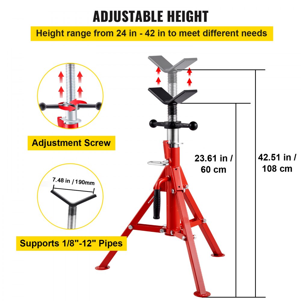VEVOR V Head Pipe Stand 1/8\