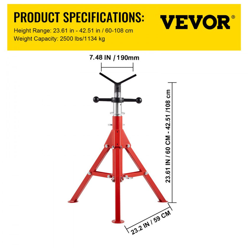 VEVOR V Head Pipe Stand 1/8\
