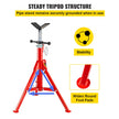 VEVOR V Head Pipe Stand Adjustable Height 28-52 Inch, Pipe Jack Stands 2500 LB. Capacity,Folding Portable Pipe Stands 1/2 to 12 Inch Pipe Supporting,Steel Jack Stands