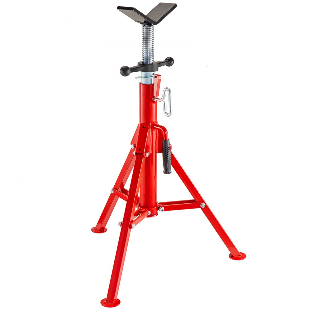 VEVOR V Head Pipe Stand Adjustable Height 28-52 Inch, Pipe Jack Stands 2500 LB. Capacity,Folding Portable Pipe Stands 1/2 to 12 Inch Pipe Supporting,Steel Jack Stands