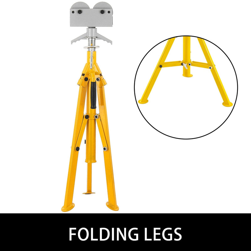 Pipe Stand Fold-a-jack Roller Head, Pipe Capacity 12
