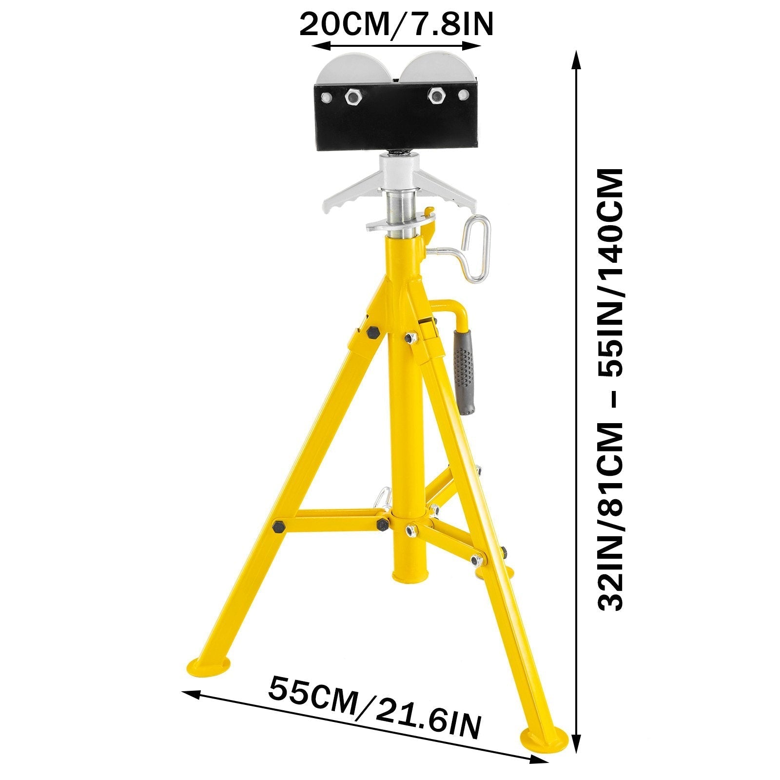 Pipe Stand Fold-a-jack Roller Head, Pipe Capacity 12