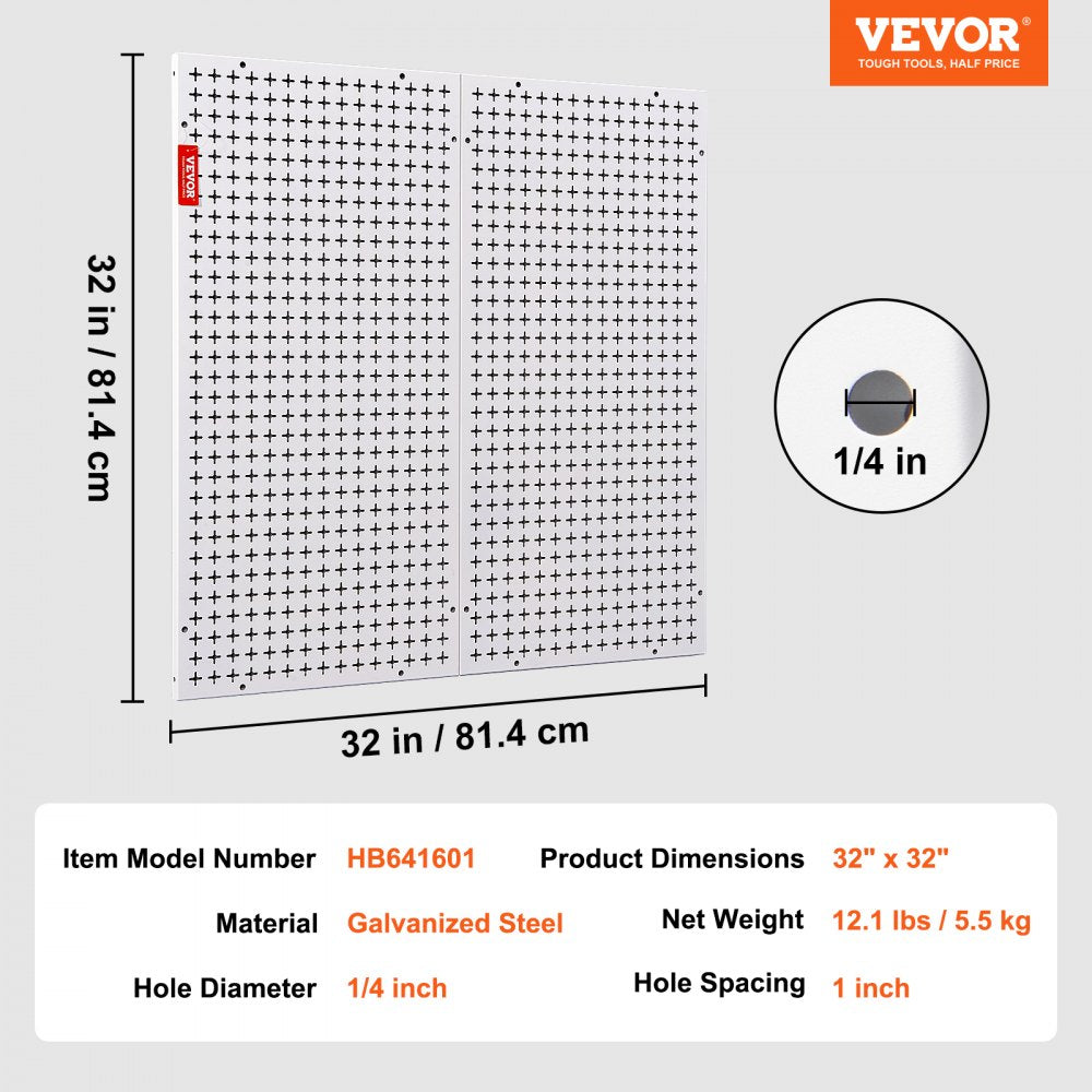 VEVOR Pegboard Wall Organizer 32