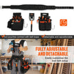 VEVOR Tool Belt with Suspenders, 29 Pockets, 29-54 inches Adjustable Waist Size, Tool Belts for Men, 1680D Polyester Heavy Duty Carpenter Tool Pouch for Carpenters, Electricians, and Gardening, Black