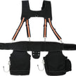 VEVOR Tool Belt with Suspenders, 29 Pockets, 29-54 inches Adjustable Waist Size, Tool Belts for Men, 1680D Polyester Heavy Duty Carpenter Tool Pouch for Carpenters, Electricians, and Gardening, Black