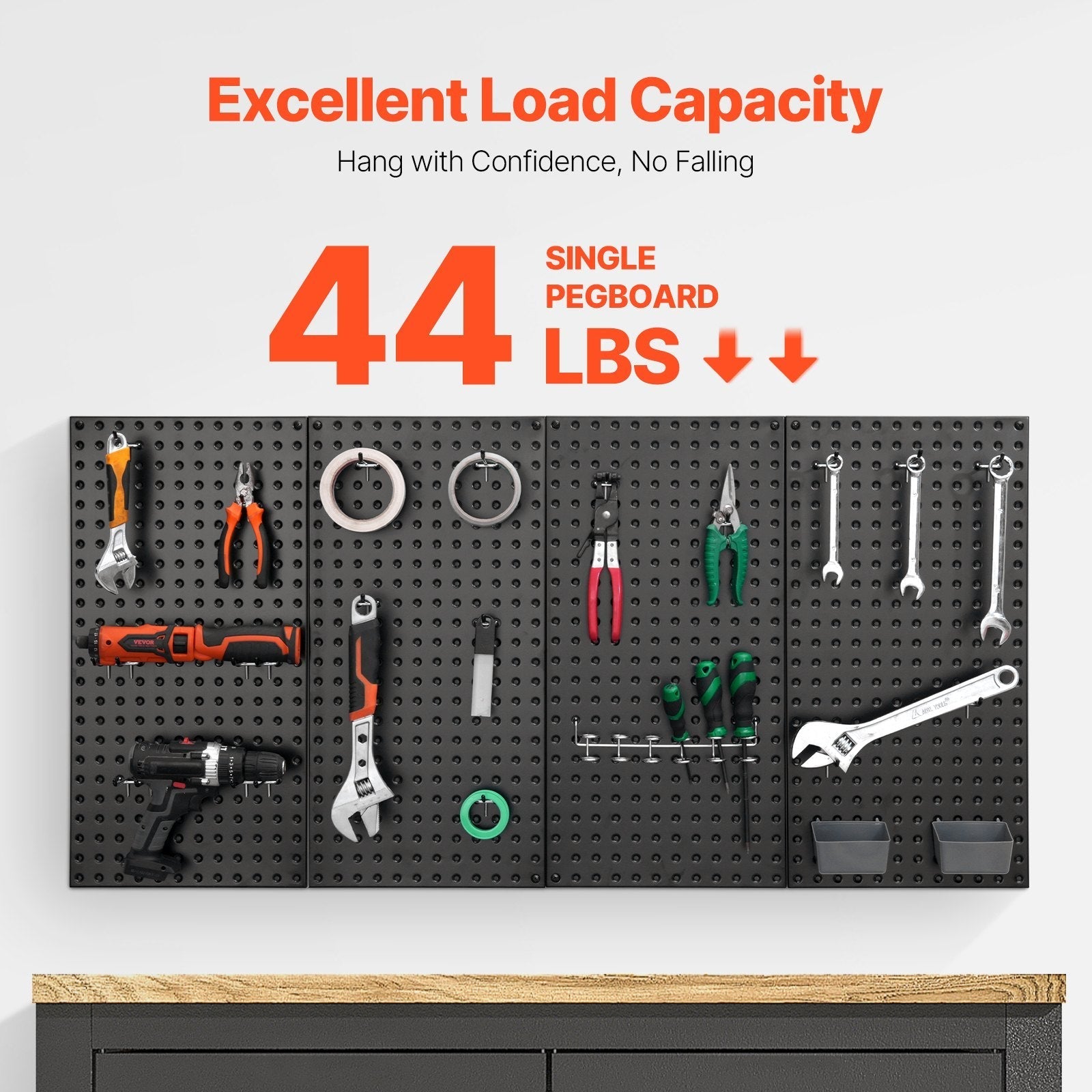 VEVOR Metal Pegboard Panels 4 panels 24
