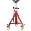 VEVOR Pipe Stand, Pipe Jack Stand, V Head Pipe Stand Adjustable Height 20-37 Inch, Pipe Jack Stands with Casters 882 LB, Folding Portable Pipe Stands 1/8 to 12 Inch Pipe Supporting, Steel Jack Stand