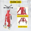 VEVOR Pipe Stand, Pipe Jack Stand, V Head Pipe Stand Adjustable Height 20-37 Inch, Pipe Jack Stands with Casters 882 LB, Folding Portable Pipe Stands 1/8 to 12 Inch Pipe Supporting, Steel Jack Stand