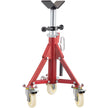 VEVOR Pipe Stand, Pipe Jack Stand, V Head Pipe Stand Adjustable Height 20-37 Inch, Pipe Jack Stands with Casters 882 LB, Folding Portable Pipe Stands 1/8 to 12 Inch Pipe Supporting, Steel Jack Stand