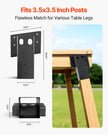 VEVOR Compound Angle Platform Brackets Fit 3.5x3.5 In/88.9x88.9 mm Lumber 4 Pcs