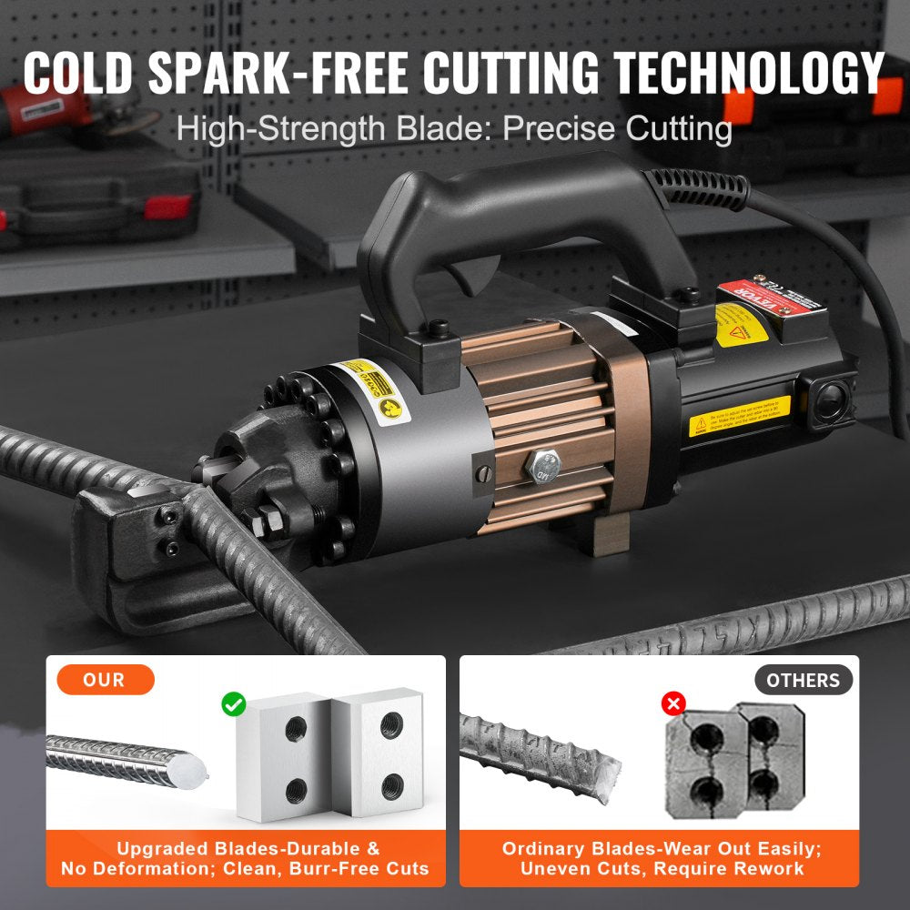 VEVOR 1500W Electric Hydraulic Rebar Cutter Cutting up to 7/8 Inch #7 4-22mm