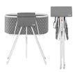 VEVOR Foldable Dog Bathtub Elevated Grey Shower Station for Small & Medium Pets