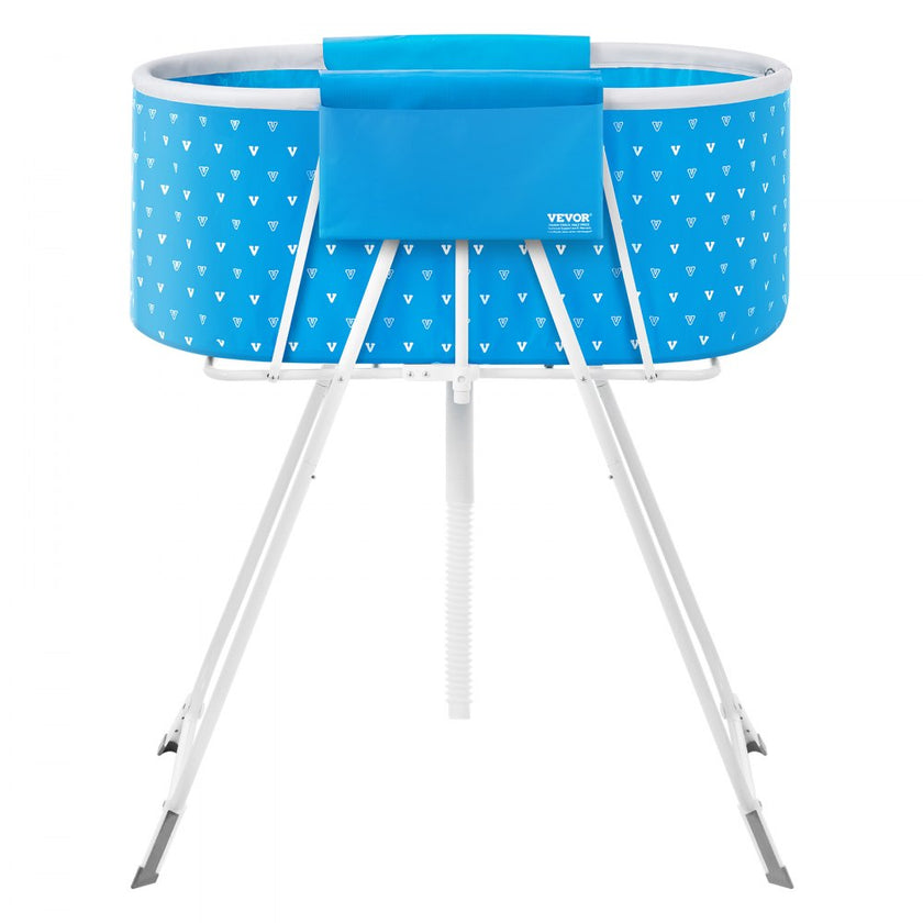 VEVOR Foldable Dog Bathtub Elevated Light Blue Pet Bathing Station for Dog & Cat