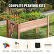 VEVOR Raised Garden Bed, 47.2 x 22.8 x 30 inch Wooden Planter Box, Elevated Outdoor Planting Boxes with Legs, for Growing Flowers/Vegetables/Herbs in Backyard/Garden/Patio/Balcony, Burlywood