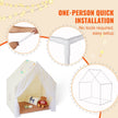 VEVOR Kids Play Tent, Kids Tent for Kids 1-5 Years Old, Toddler Tent with Mat and Tent Lamp, Tent for Kids with Windows for Indoor and Outdoor, Yurt Tent for Boys and Girls, Beige