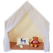 VEVOR Kids Play Tent, Kids Tent for Kids 1-5 Years Old, Toddler Tent with Mat and Tent Lamp, Tent for Kids with Windows for Indoor and Outdoor, Yurt Tent for Boys and Girls, Beige