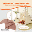 VEVOR Kids Play Tent, Teepee Tent for Kids 1-5 Years Old, Foldable Toddler Tent with Mat and Carrying Bag, Tent for Kids with Windows for Indoor and Outdoor, Kids Tent for Boys and Girls, Beige