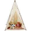 VEVOR Kids Play Tent, Teepee Tent for Kids 1-5 Years Old, Foldable Toddler Tent with Mat and Carrying Bag, Tent for Kids with Windows for Indoor and Outdoor, Kids Tent for Boys and Girls, Beige