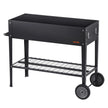 VEVOR Raised Garden Bed, 42.5 x 19.5 x 31.5 inch Galvanized Metal Planter Box, Elevated Outdoor Planting Boxes with Legs, for Growing Flowers/Vegetables/Herbs in Backyard/Garden/Patio/Balcony, Black