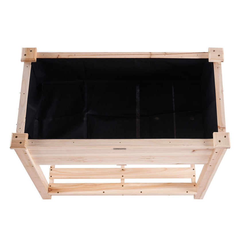 VEVOR Wooden Raised Garden Bed Planter Box 33.9x18.1x30