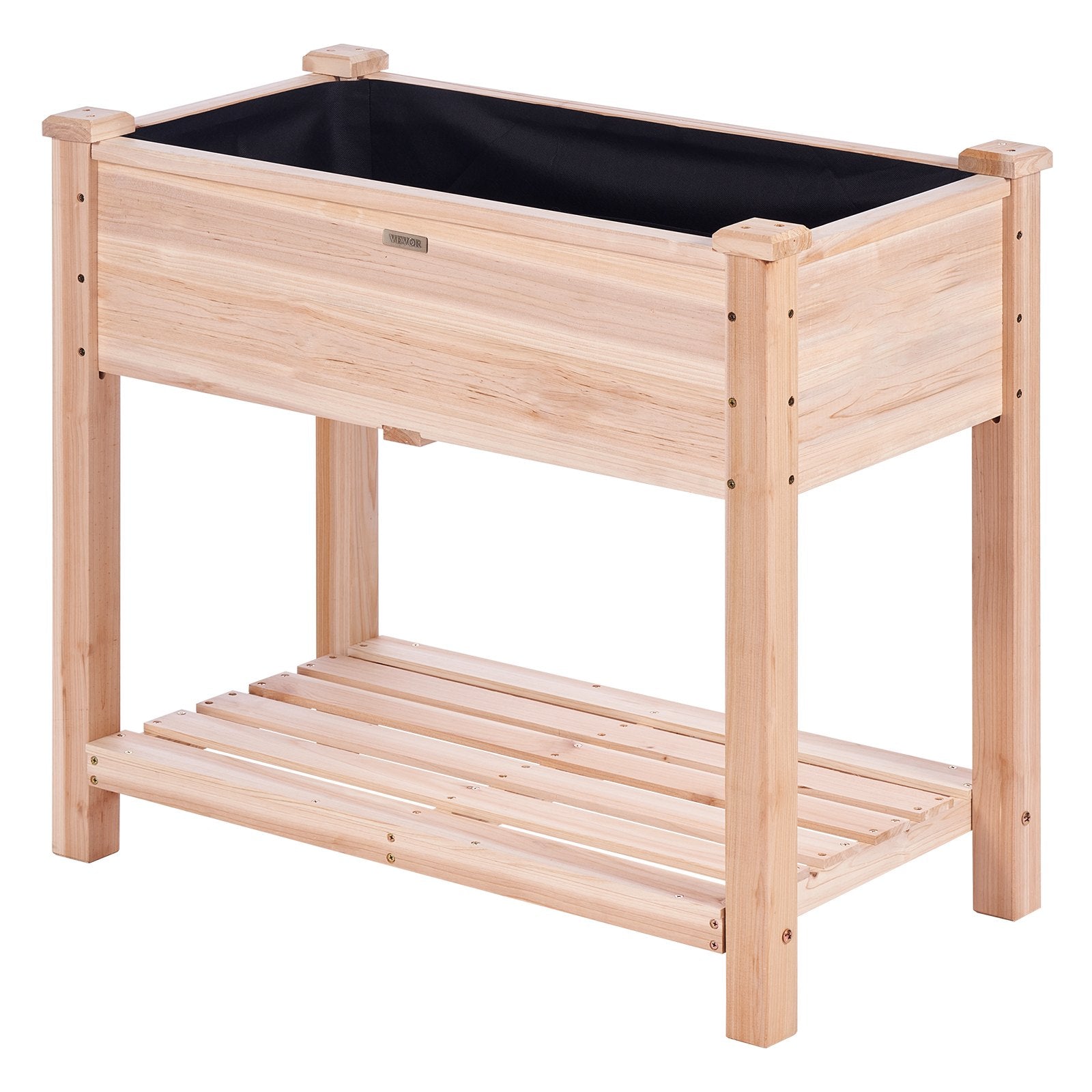 VEVOR Wooden Raised Garden Bed Planter Box 33.9x18.1x30