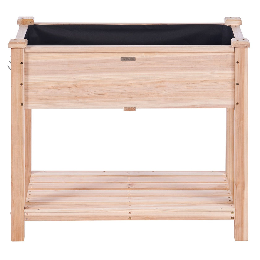 VEVOR Wooden Raised Garden Bed Planter Box 33.9x18.1x30