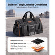 VEVOR 20-Inch Tool Bag with 33 Pockets, Heavy-Duty Portable Tool Organizer, Water-Resistant 1680D Polyester Toolbox with Shoulder Strap & Large Zipper Opening
