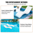 VEVOR in-Pool Lounge Chairs, Set of 2 Chaise Lounger, Inside Pool Lounge Chairs for Water Depths up to 9