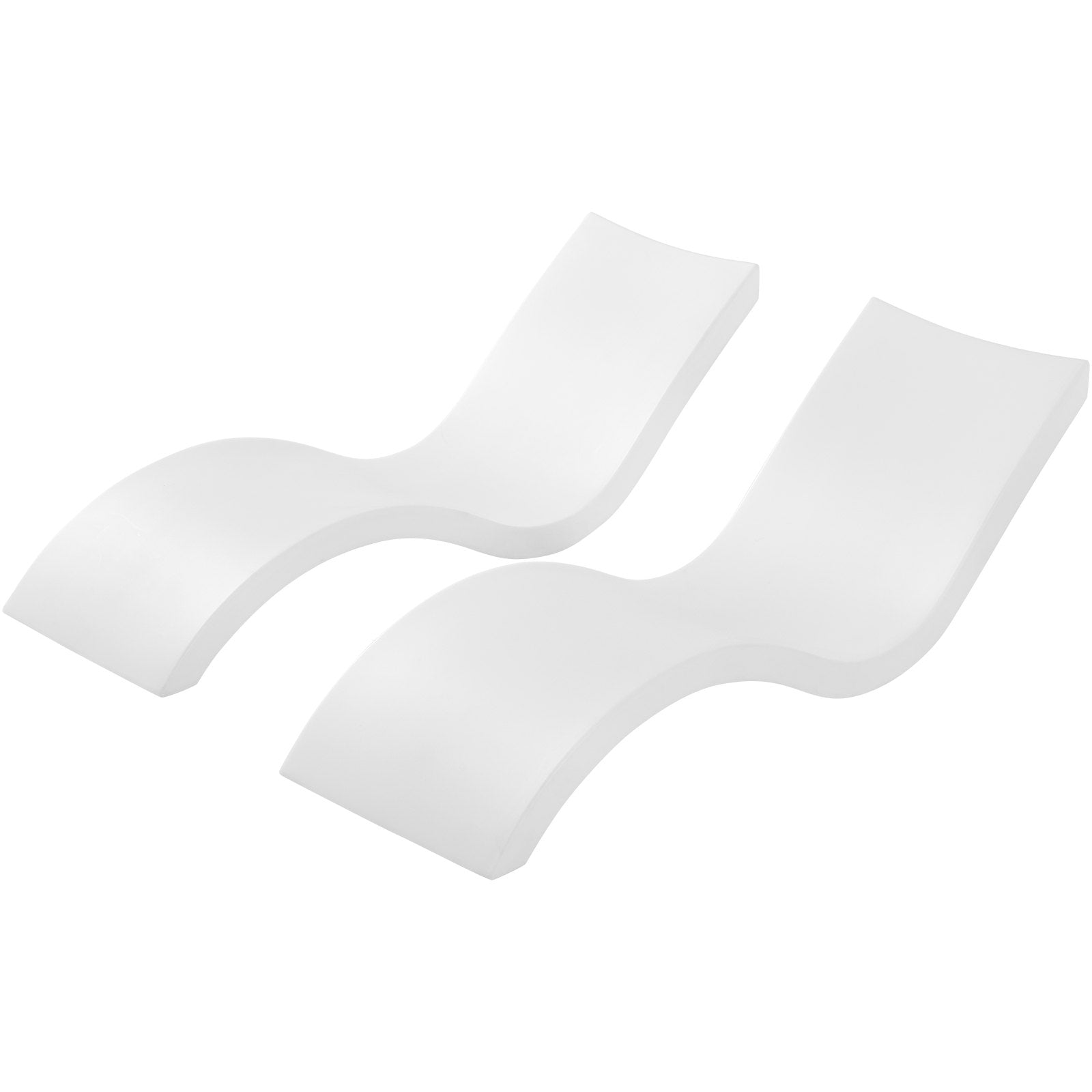 VEVOR in-Pool Lounge Chairs, Set of 2 Chaise Lounger, Inside Pool Lounge Chairs for Water Depths up to 9