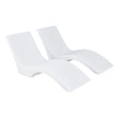 In-Pool Chaise Lounge Chairs Set of 2, Water-Filled Sun Shelf Pool Loungers with Cup & Phone Holder, White